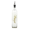 REGENT SQUARE GOLD PRINTED OLIVE OIL & VINEGAR BOTTLES WITH POURERS EA, 500ML