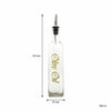 REGENT SQUARE GOLD PRINTED OLIVE OIL & VINEGAR BOTTLES WITH POURERS EA, 500ML