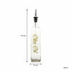 REGENT SQUARE OLIVE OIL & VINEGAR BOTTLES WITH GOLD PRINT AND POURERS EA, 500ML (262X74X74MM)