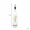 REGENT SQUARE OLIVE OIL & VINEGAR BOTTLES WITH GOLD PRINT AND POURERS EA, 500ML (262X74X74MM)