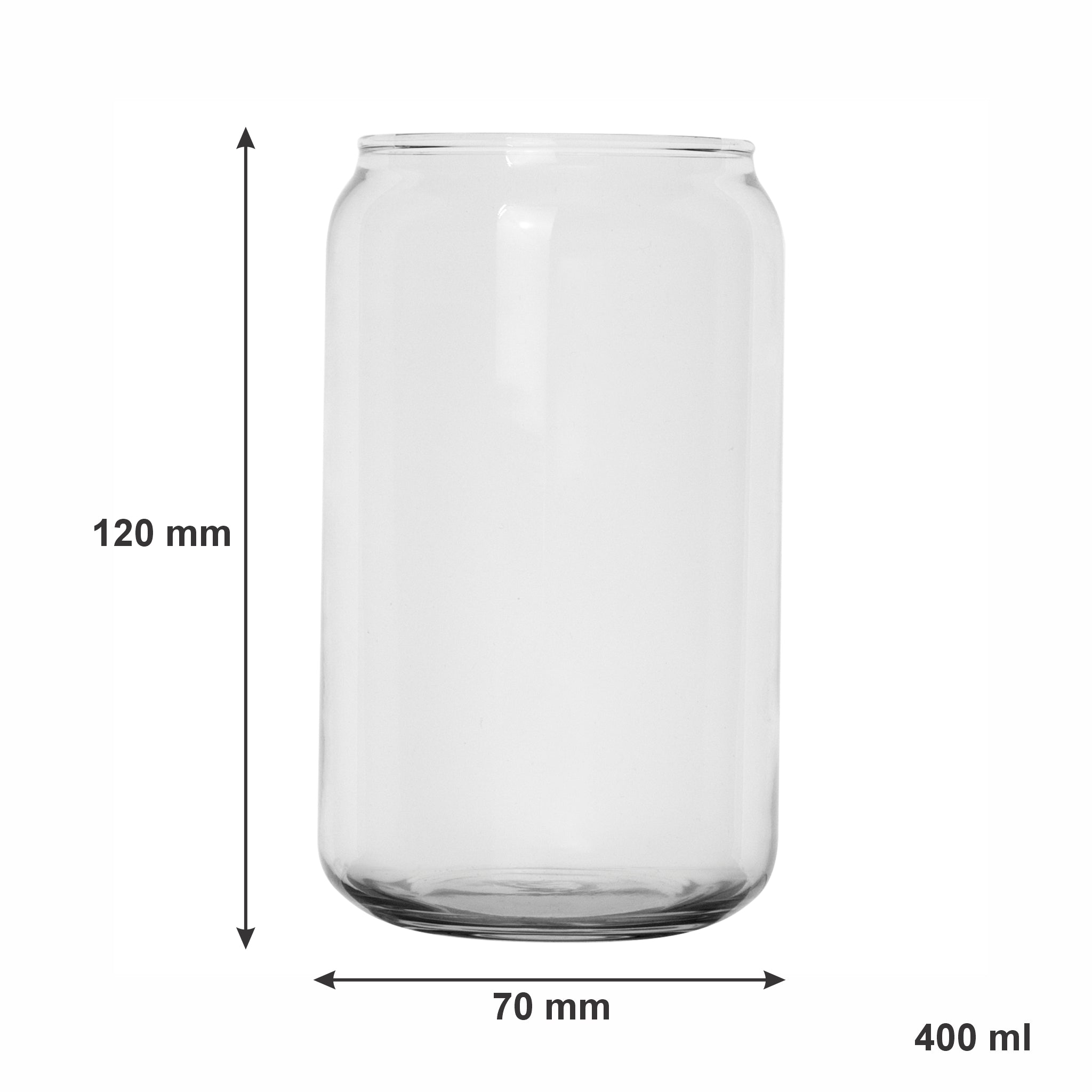 REGENT CAN SHAPE GLASS TUMBLER, 400ML