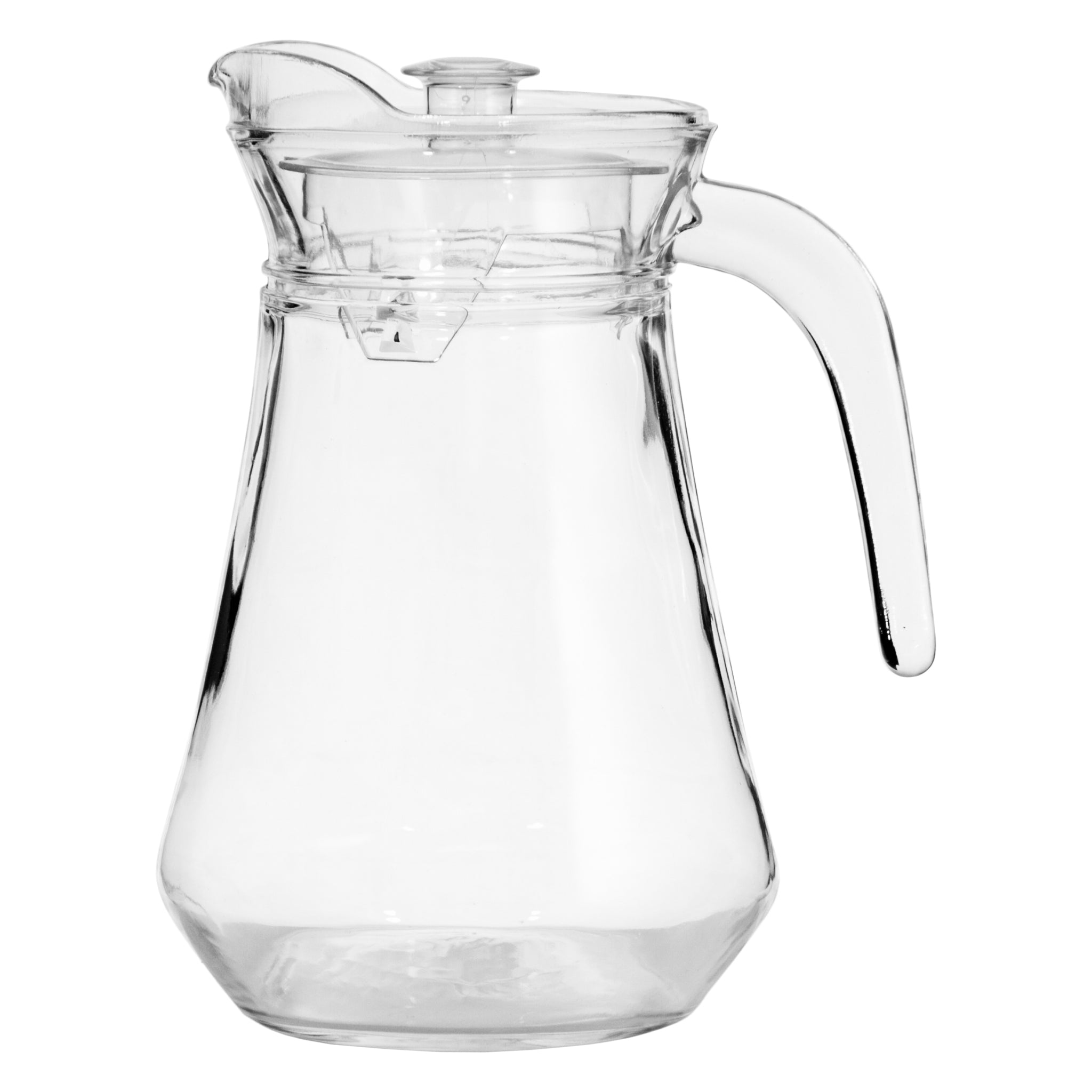 REGENT GLASS WATER JUG WITH CLEAR LID, 1.3L [CATERING]