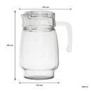 REGENT GLASS WATER JUG WITH CLEAR LID, 1.6L [CATERING]