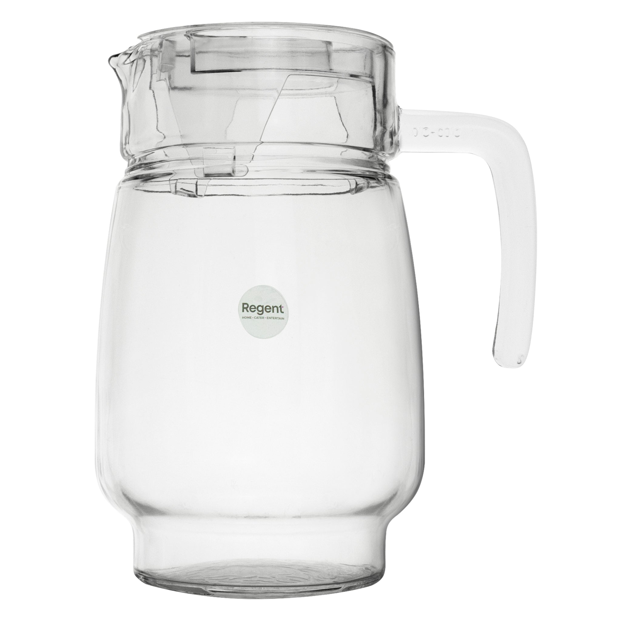 REGENT GLASS WATER JUG WITH CLEAR LID, 1.6L [CATERING]