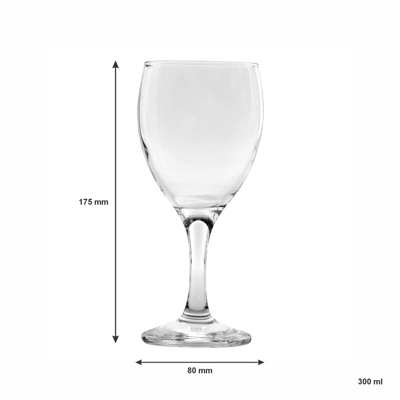 REGENT ROMANTIC STEMMED WINE GLASS, 300ML