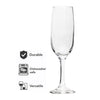 REGENT STEMMED CHAMPAGNE FLUTE GLASSES 4PK, 215ML
