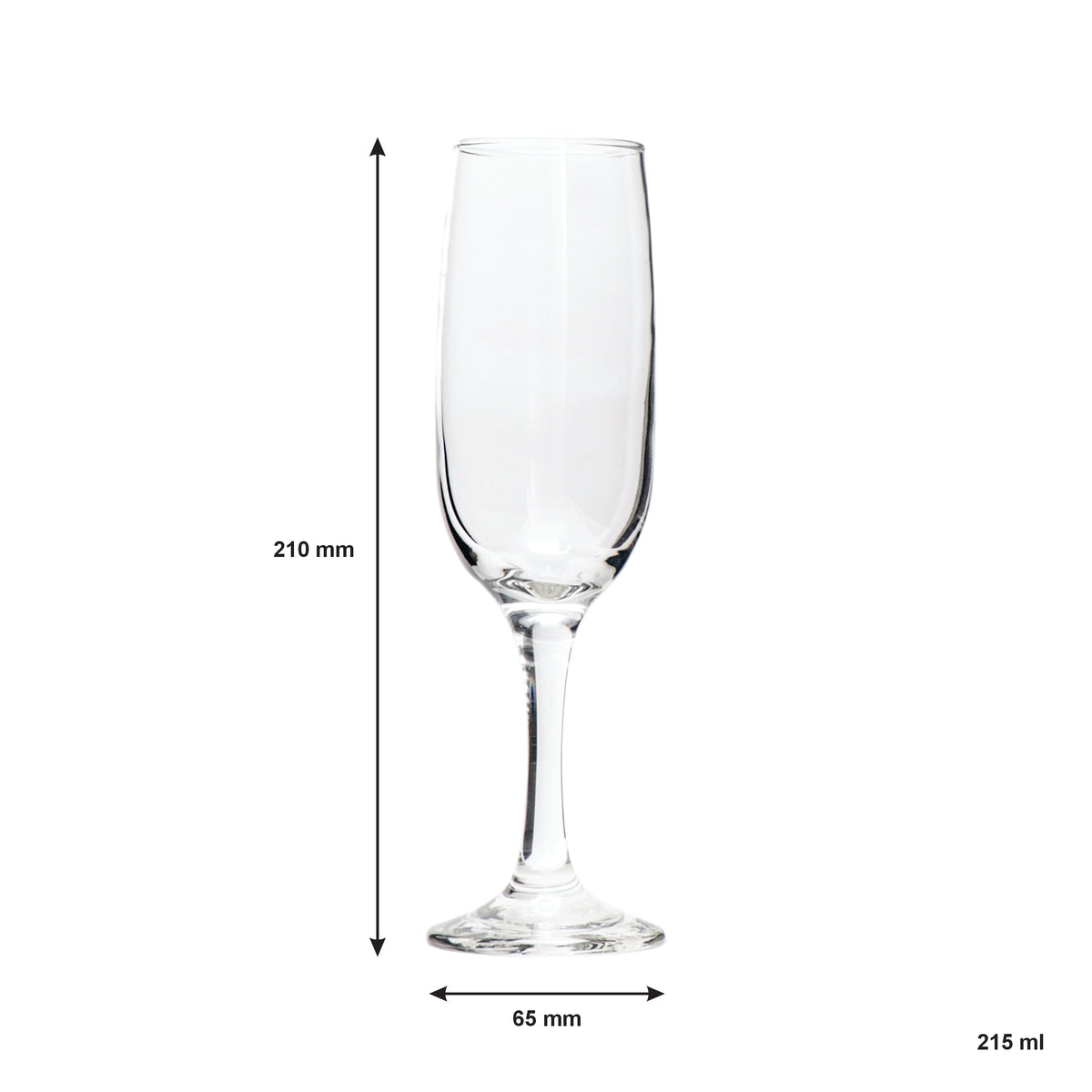 REGENT STEMMED CHAMPAGNE FLUTE GLASSES 4PK, 215ML