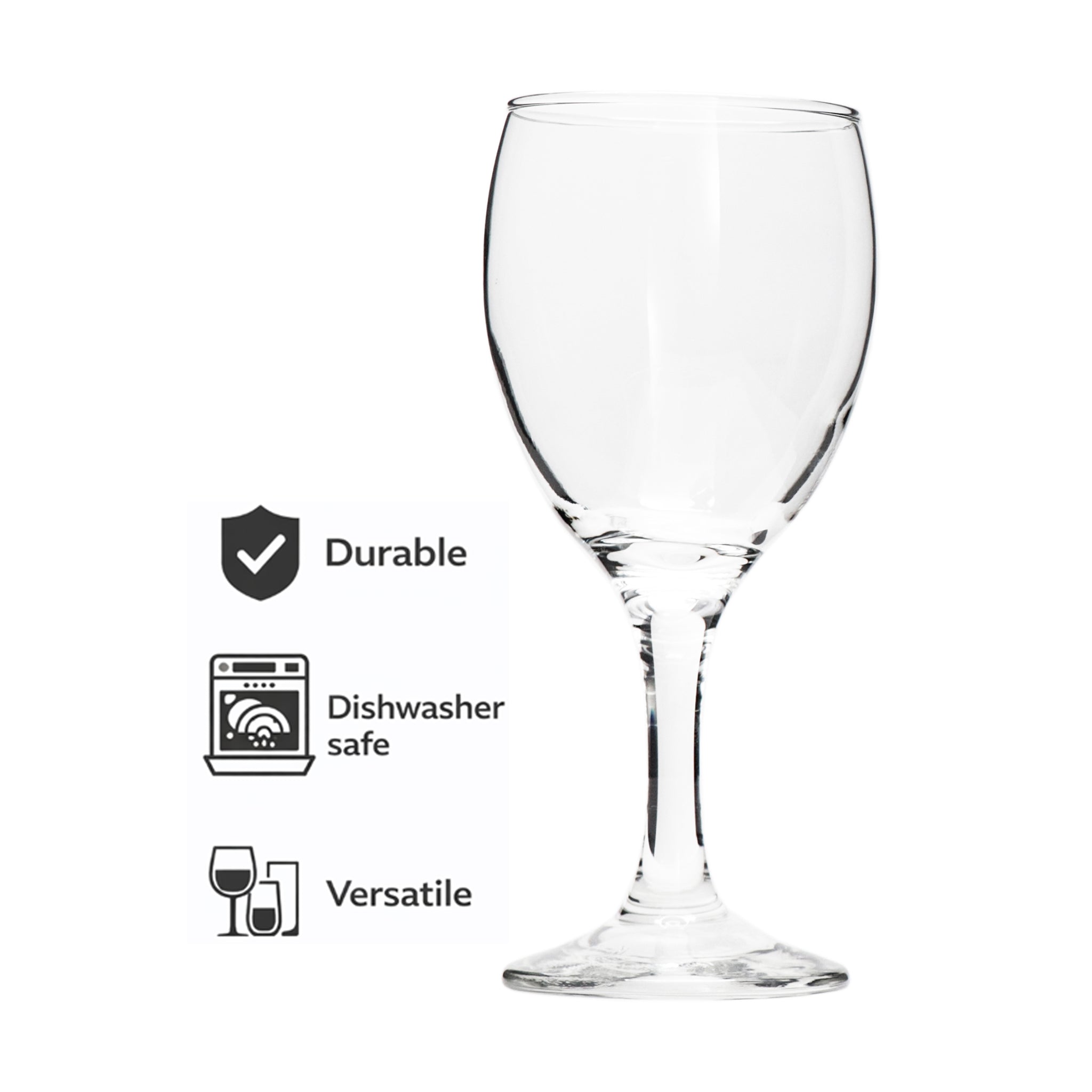 REGENT STEMMED RED WINE GLASSES 4PK, 300ML