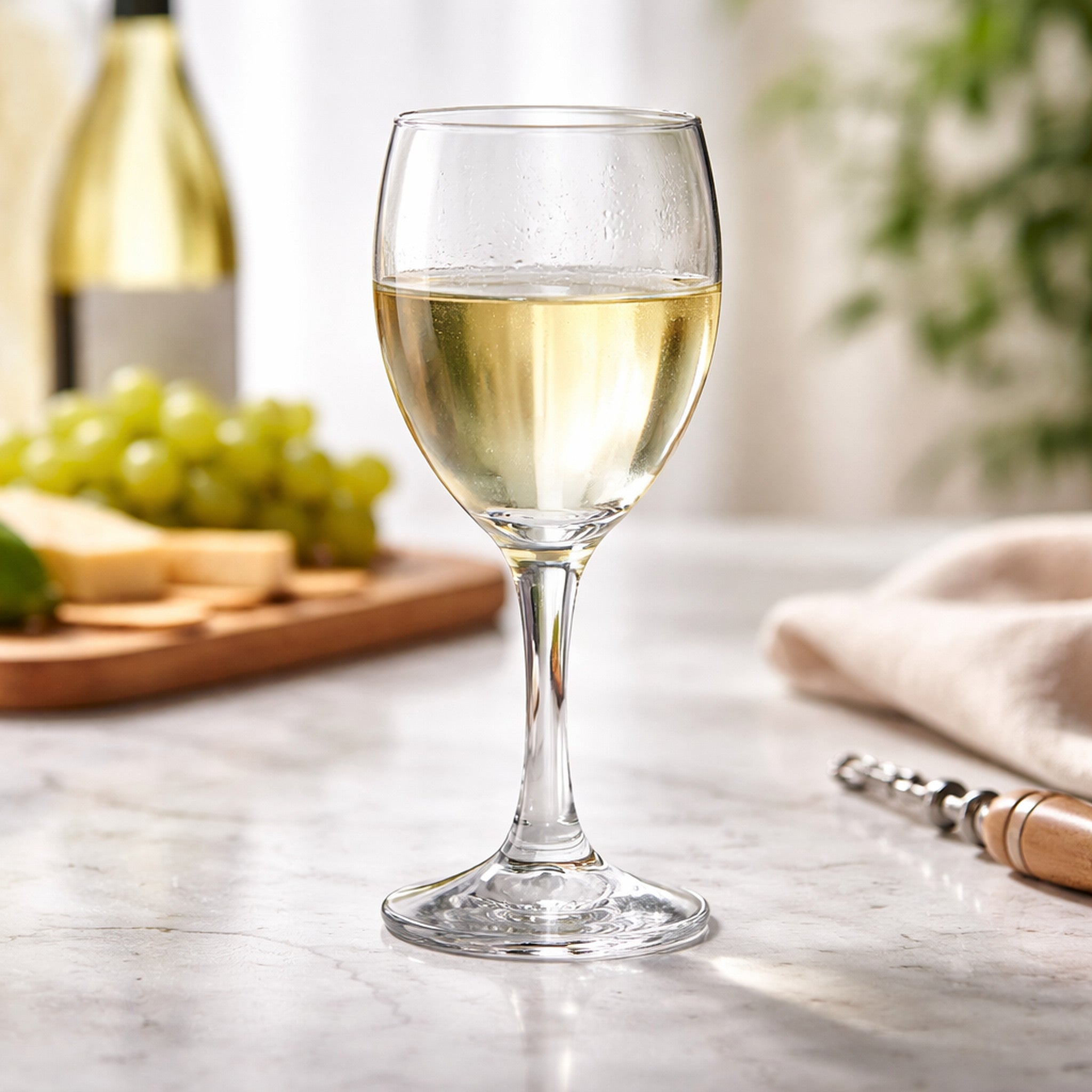 REGENT STEMMED WHITE WINE GLASSES 4PK, 250ML
