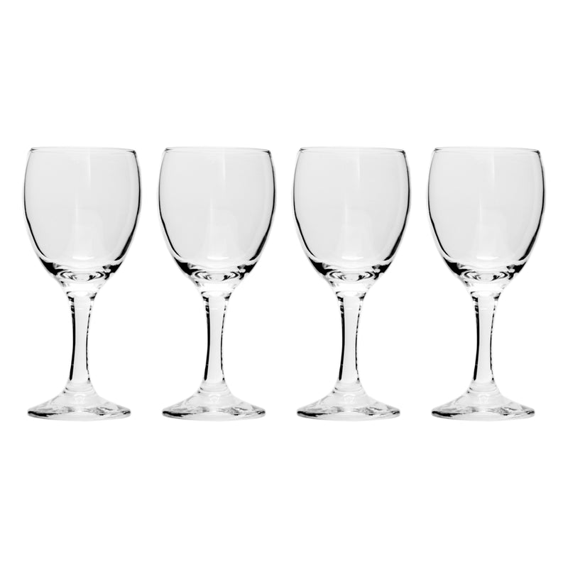 REGENT STEMMED WHITE WINE GLASS 4 PACK TRAY, (250ML)