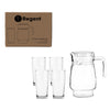 REGENT GLASS WATER JUG 1.6L + 4 WILLY TUMBLERS 380ML - 5PCS SET