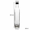 CONSOL SQUARE OIL/VINEGAR BOTTLE WITH BLACK LID, 500ML