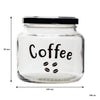 REGENT GLASS TEA, COFFEE, SUGAR PRINTED CANISTERS 3PK SET, 500ML