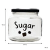 REGENT GLASS TEA, COFFEE, SUGAR PRINTED CANISTERS 3PK SET, 500ML