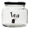 REGENT GLASS TEA, COFFEE, SUGAR PRINTED CANISTERS 3PK SET, 500ML
