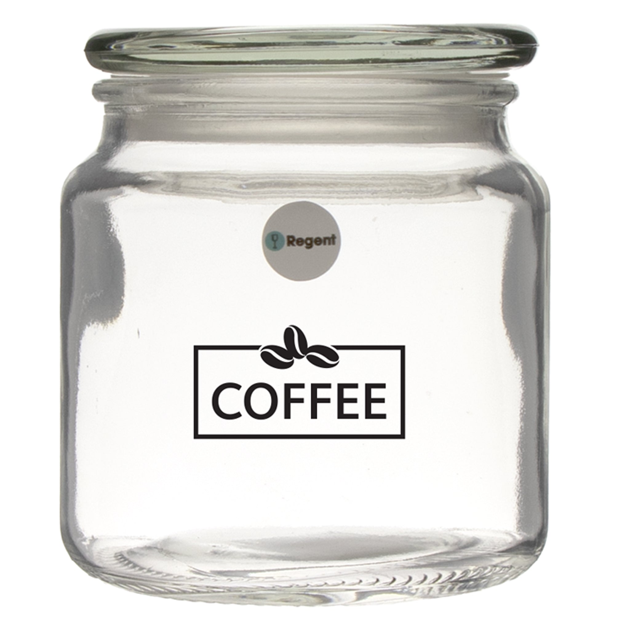 REGENT GLASS TEA, COFFEE AND SUGAR CANISTERS 3PK SET, 550ML