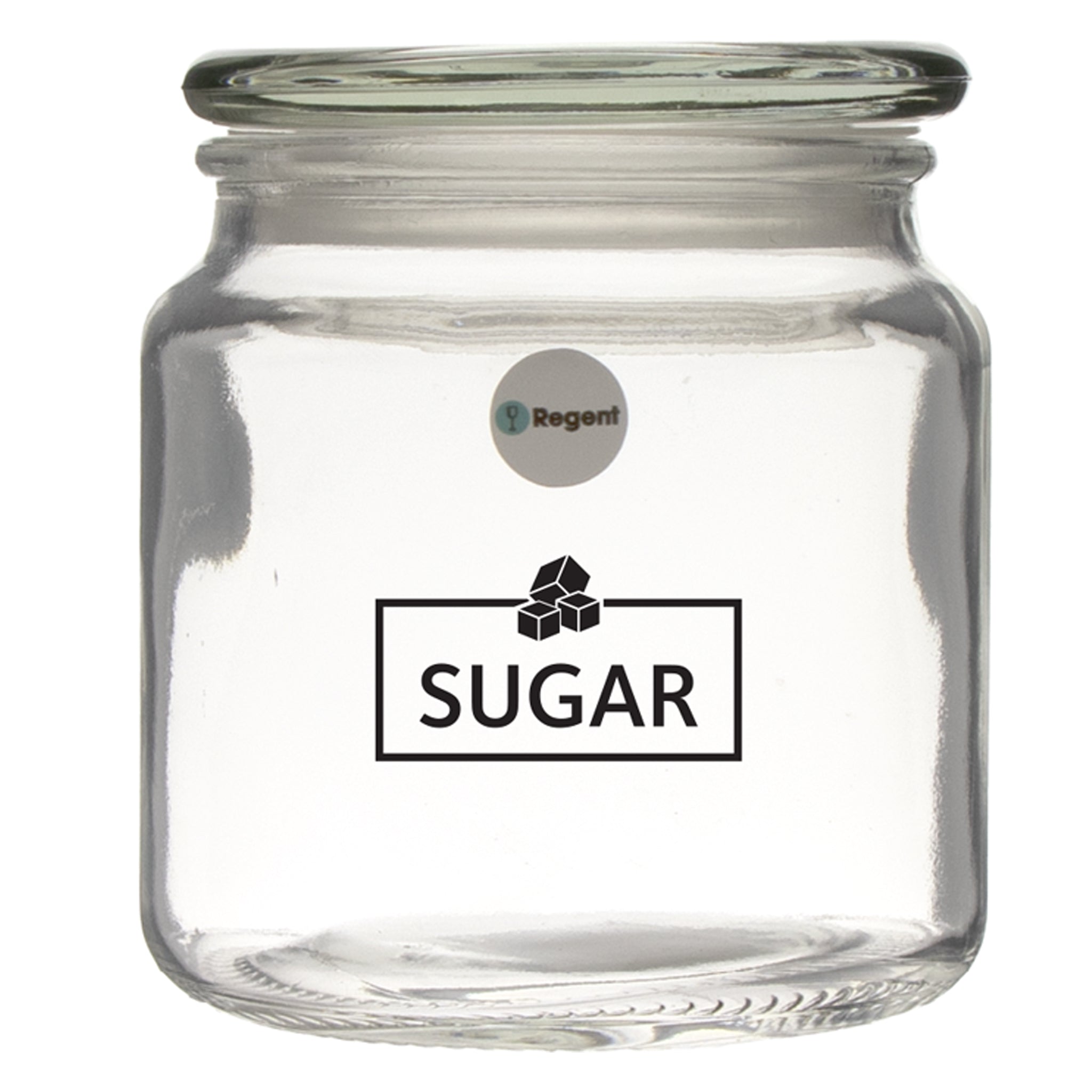 REGENT GLASS TEA, COFFEE AND SUGAR CANISTERS 3PK SET, 550ML