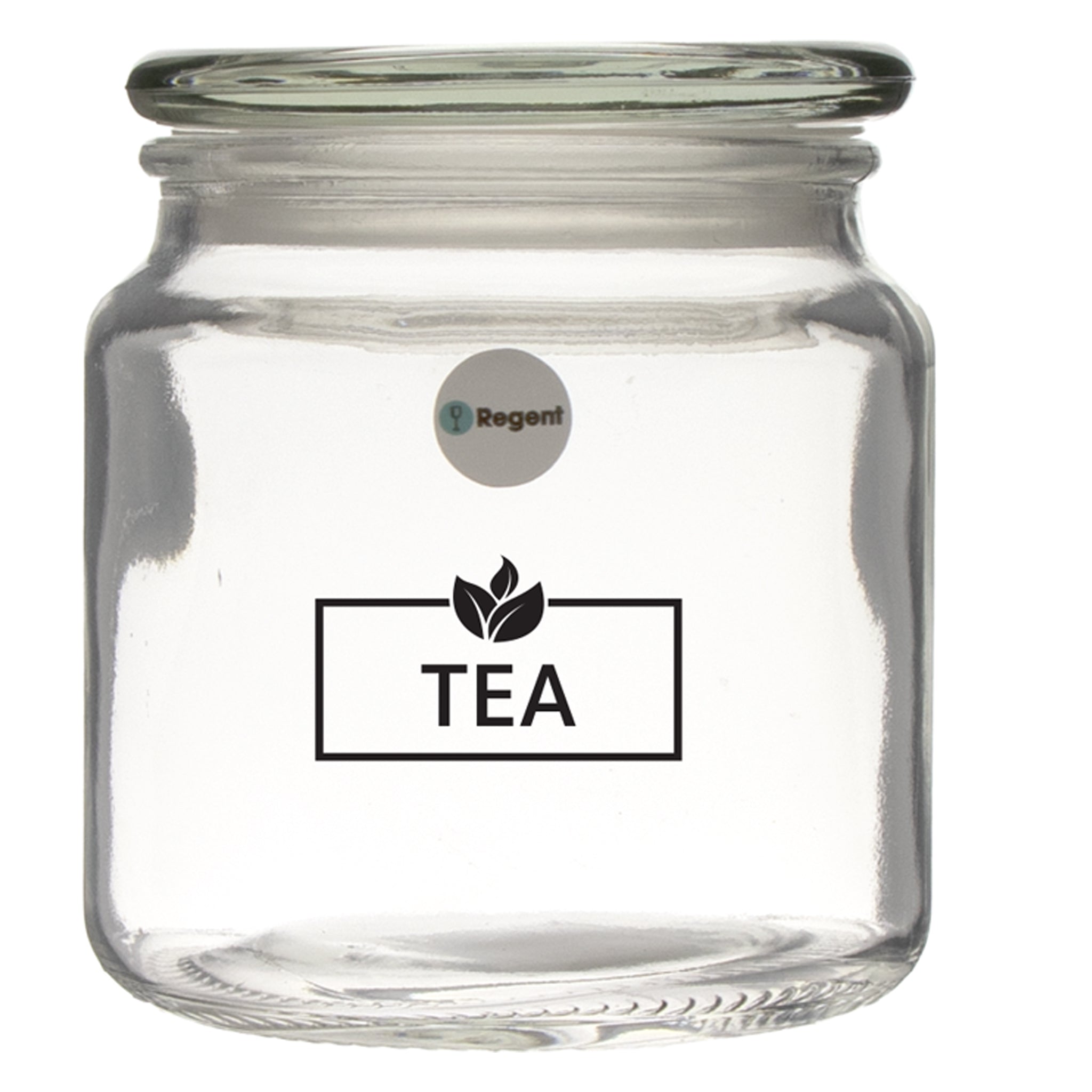 REGENT KITCHEN TEA, COFFEE AND SUGAR GLASS CANISTERS 3PK SET