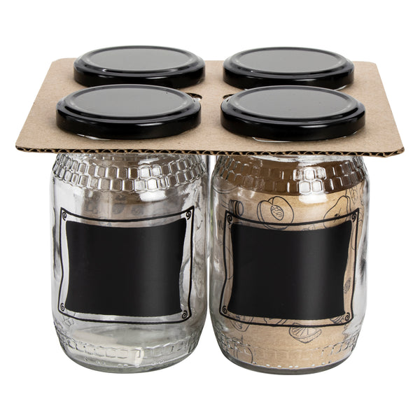 REGENT CHALKBOARD NOTES JARS 4 PACK, 352ML (120X73MM DIA)