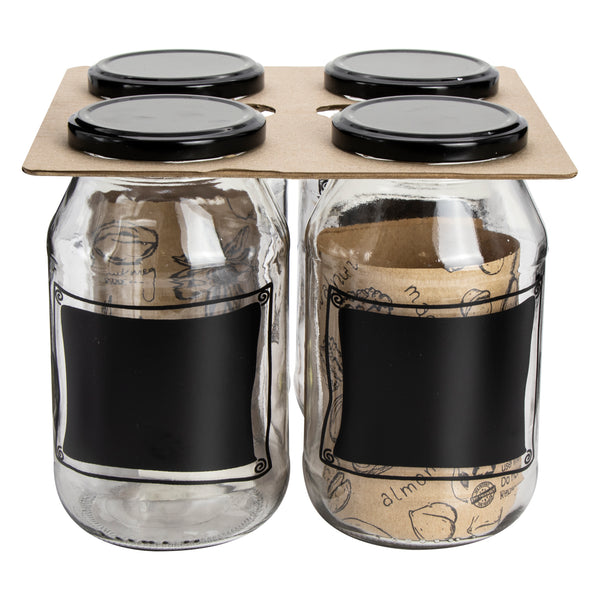 REGENT CHALKBOARD NOTES JARS 4 PACK, 750ML (160X90MM DIA)