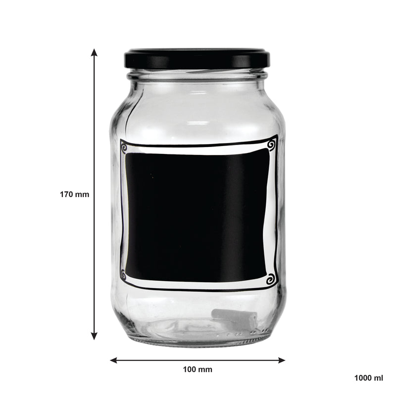 REGENT CHALKBOARD NOTES JARS 4 PACK, 1LT (170X100MM DIA)