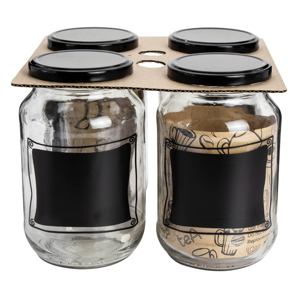 REGENT CHALKBOARD NOTES JARS 4 PACK, 1LT (170X100MM DIA)
