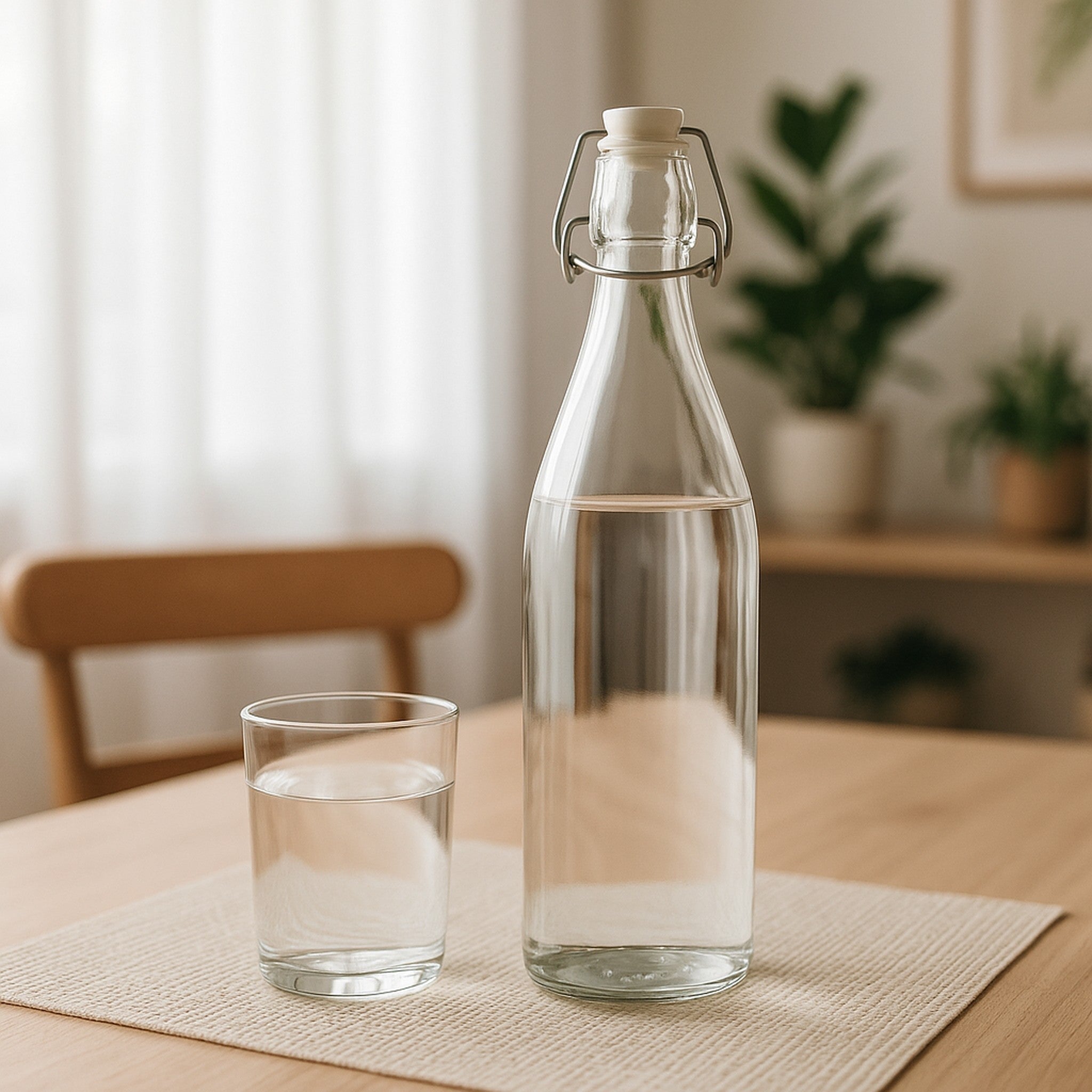 REGENT GLASS BOTTLES WITH WHITE CLIP TOP LIDS 6PK, 500ML
