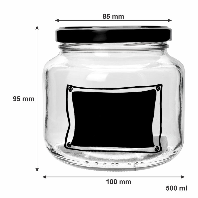 REGENT CHALKBOARD NOTES JARS, 500ML (95X100MM DIA)