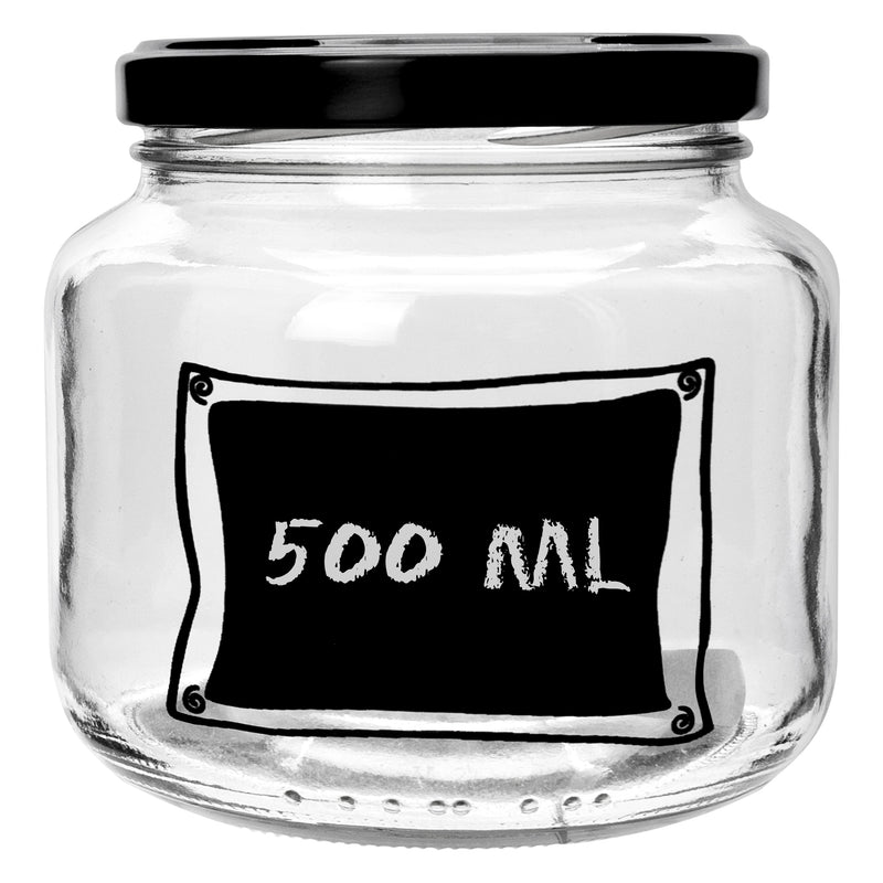 REGENT CHALKBOARD NOTES JARS, 500ML (95X100MM DIA)