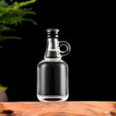 REGENT MINI GLASS BOTTLE WITH RING HANDLE AND BLACK LID 6PK, 40ML