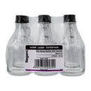 REGENT MINI GLASS BOTTLE WITH RING HANDLE AND BLACK LID 6PK, 40ML