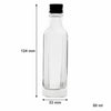 REGENT MINI GLASS BOTTLE WITH BLACK LID 6PK, 50ML