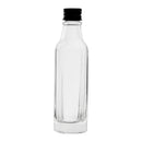 REGENT MINI GLASS BOTTLE WITH BLACK LID 6PK, 50ML