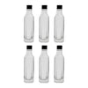 REGENT MINI GLASS BOTTLE WITH BLACK LID 6PK, 50ML