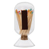 REGENT GLASS MATCHSTICK CLOCHE WITH STRIKER - INCLUDES 40 LONG-STEM MATCHES