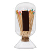 REGENT GLASS MATCHSTICK CLOCHE WITH STRIKER - INCLUDES 40 LONG-STEM MATCHES
