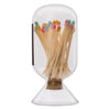 REGENT GLASS MATCHSTICK CLOCHE WITH STRIKER - INCLUDES 40 LONG-STEM MATCHES