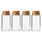 REGENT GLASS BOTTLES WITH CORK LIDS 4PCS, 95ML (47MM DIAX86MM)