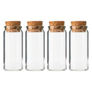 REGENT GLASS BOTTLES WITH CORK LIDS 4PCS, 110ML (47MM DIAX99MM)