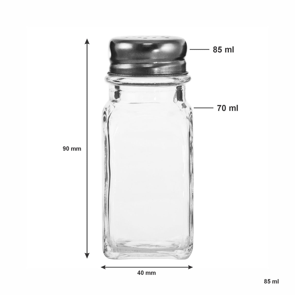 REGENT CLEOPATRA SALT & PEPPER GLASS SHAKERS 6PK, 85ML
