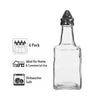 REGENT SQUARE BASE OIL & VINEGAR GLASS BOTTLE 6PK, 200ML