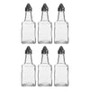 REGENT SQUARE BASE OIL & VINEGAR GLASS BOTTLE 6PK, 200ML