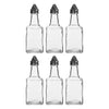 REGENT SQUARE BASE OIL & VINEGAR GLASS BOTTLE 6 PACK, 200ML (148X54X54MM)