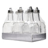 REGENT SQUARE BASE OIL & VINEGAR GLASS BOTTLE 6PK, 200ML