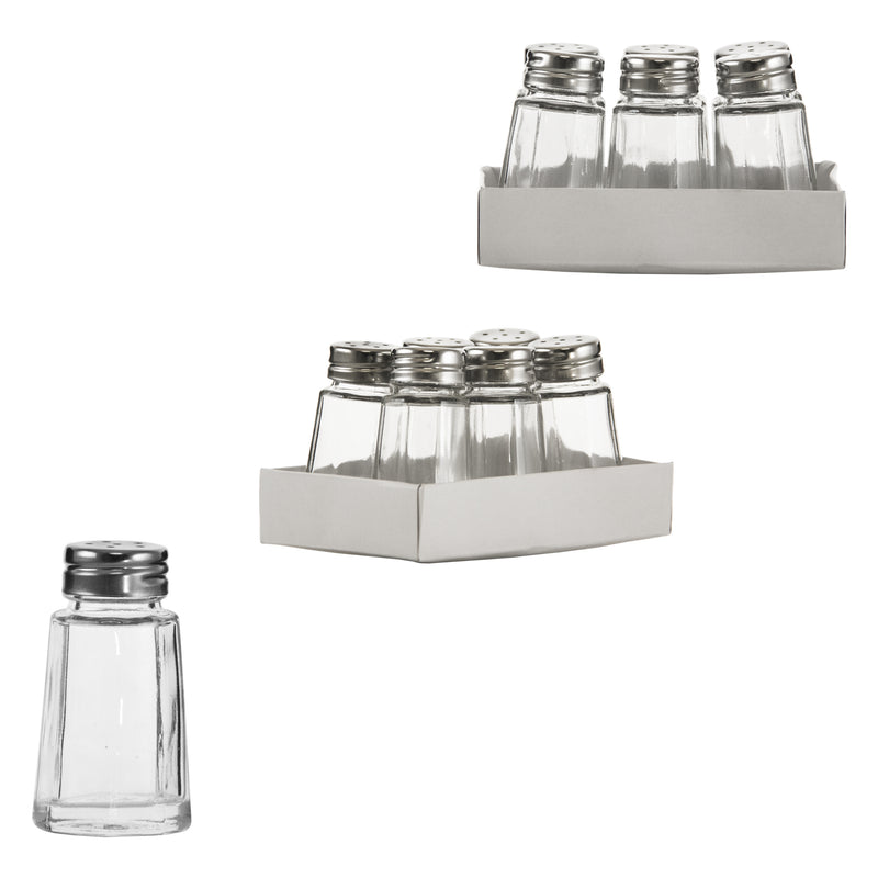 REGENT SALT & PEPPER GLASS SHAKERS 6 PACK, 35ML (68X38X38MM)