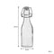 REGENT GLASS BOTTLES WITH WHITE CLIP TOP LIDS 6 PACK, 250ML (58MM DIAX195MM)