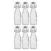 REGENT GLASS BOTTLES WITH WHITE CLIP TOP LIDS 6PK, 250ML