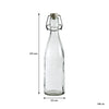 REGENT GLASS BOTTLES WITH WHITE CLIP TOP LIDS 6PK, 500ML
