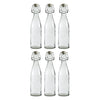 REGENT GLASS BOTTLES WITH WHITE CLIP TOP LIDS 6PK, 500ML