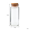 REGENT GLASS BOTTLES WITH CORK LIDS 4PCS, 70ML (90X37MM DIA)